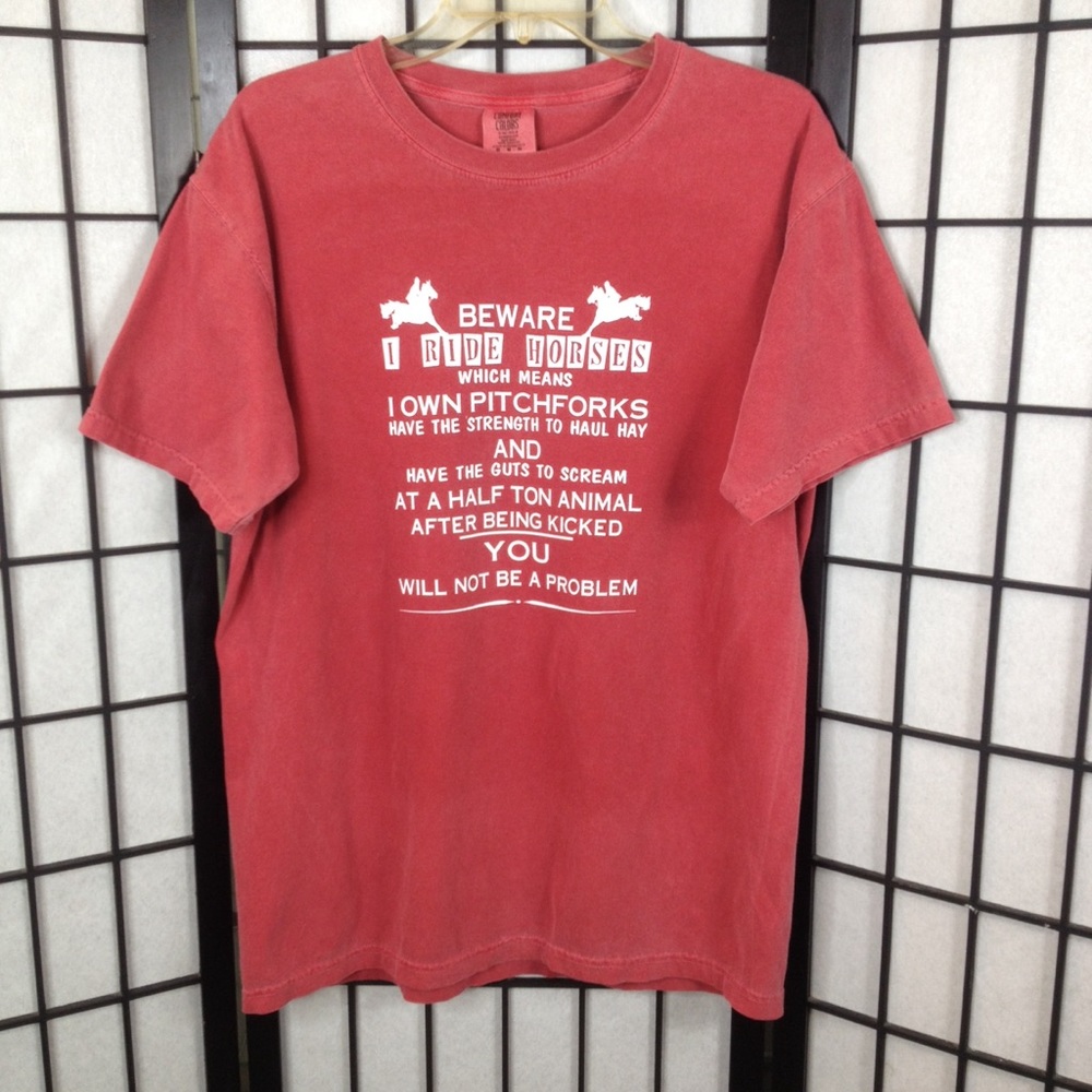 Comfort Colors l Ride Horses Distressed Tee M